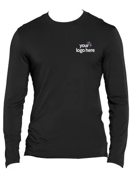 Long Sleeve Underscrub Round Neck T-Shirt Black